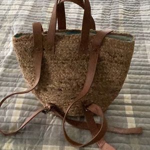 Women’s Raffia XIX Palms Tote/Backpack